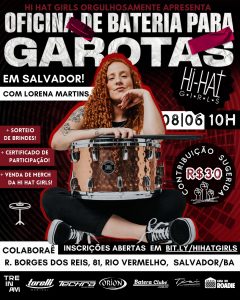 Leia mais sobre o artigo Inscrições abertas para a Oficina de Bateria para Garotas em Salvador!